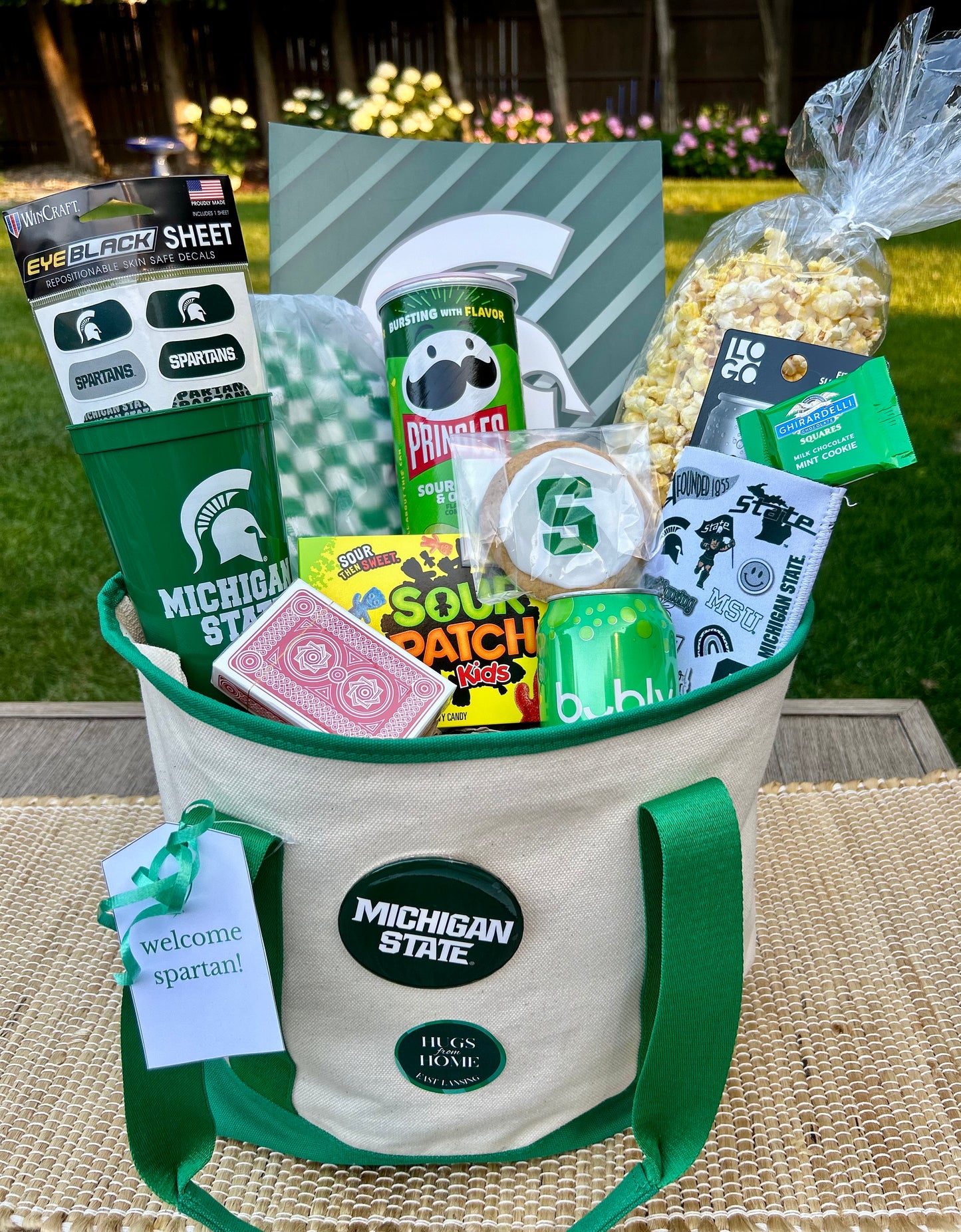 💚Welcome Spartan Tote Bag OR Bin🤍