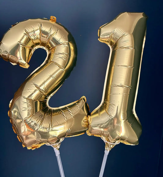 ADD-ON Mylar Number Balloon Pair to a package