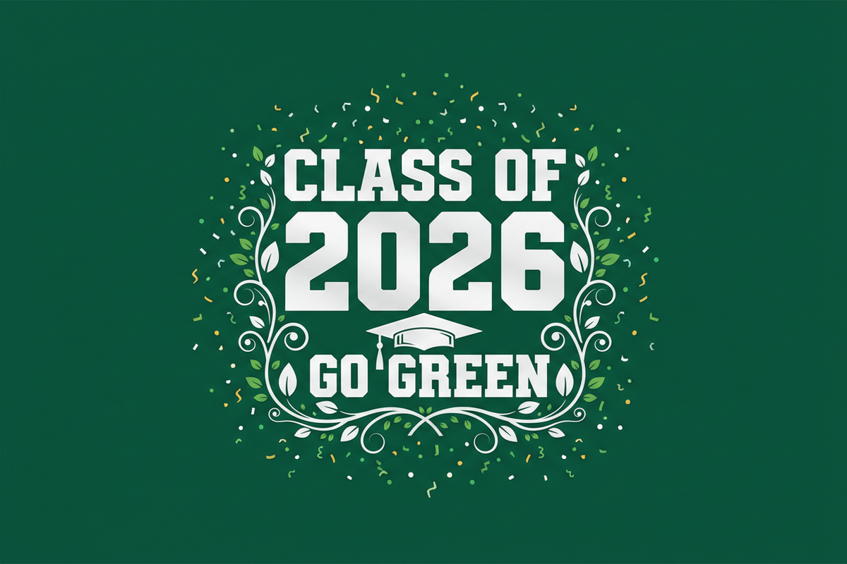 🎓💚Green & White Graduation Celebration Basket🤍🎓
